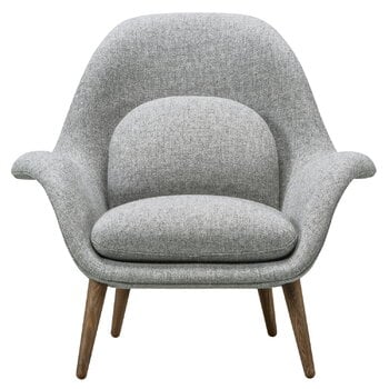 Armchairs & lounge chairs, Swoon Lounge armchair, Hallingdal 130 - smoked oak, Gray