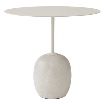 &Tradition Lato LN9 coffee table, white - Cream Diva marble