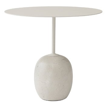 &Tradition Table basse Lato LN9, blanc - marbre Cream Diva