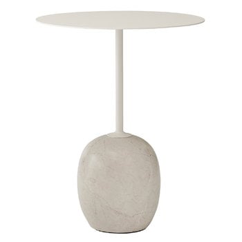 &Tradition Table basse Lato LN8, blanc - marbre Cream Diva