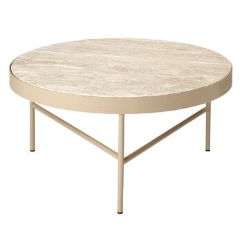 ferm LIVING Travertine side table, large, cashmere