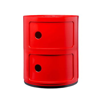 Kartell Componibili storage unit, 2 modules, red