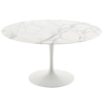 Knoll Tulip dining table 120 cm, white marble