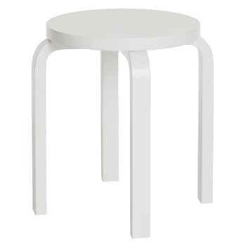 Artek Aalto stool E60, lacquered white