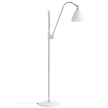 GUBI Bestlite BL3 floor lamp, S, chrome - matt white, product image