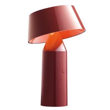 Illuminazione, Lampada da tavolo Bicoca, rosso bordeaux, Rosso