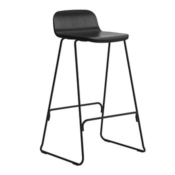 Normann Copenhagen Tabouret Just Barstool 65 cm, avec dossier, noir