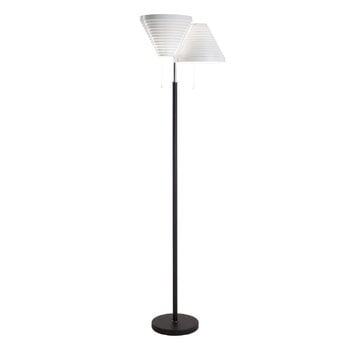 Floor lamps, Aalto floor lamp A810, stainless steel, Black & white