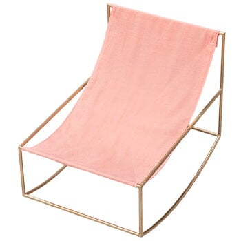 valerie_objects Rocking Chair, ottone - rosa