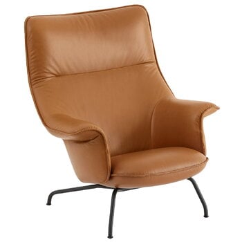 Muuto Doze lounge chair, cognac leather - anthracite