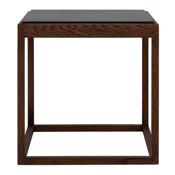 Klassik Studio Cube table, smoked oak - grey marble