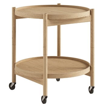 Kitchen carts & trolleys, Bølling tray table 50 cm, oiled oak - veneer, Natural