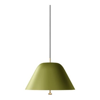 Audo Copenhagen Lampada a sospensione Levitate, 40 cm, verde salvia - ottone