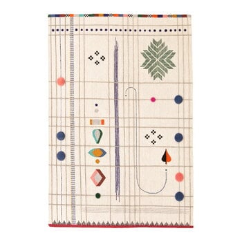 Wool rugs, Rabari 1 rug, White