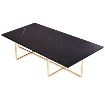 OX Denmarq Grande table Ninety, marbre noir - laiton