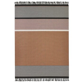 Tapis en fil de papier, Tapis San Francisco, brun rougeâtre - pierre, Marron