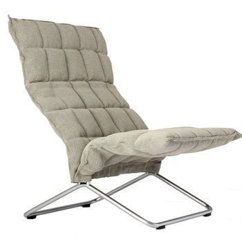 Woodnotes K chair, wide, tubular base, stone/black