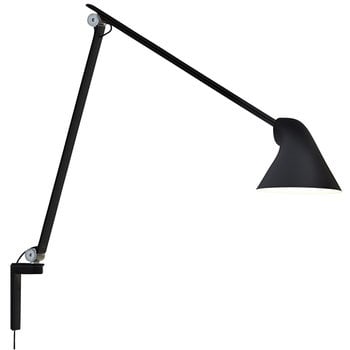 Louis Poulsen NJP wall lamp, long arm, black