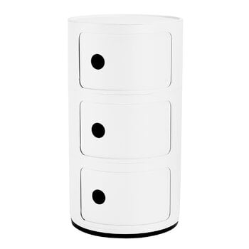 Kartell Componibili Recycled storage unit, 3 modules, matt white