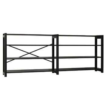 Lundia Classic open shelf, double, 204 cm, black