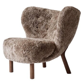 &Tradition Little Petra lounge chair, Sahara sheepskin - walnut