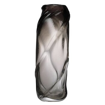 ferm LIVING Water Swirl vase, tall, smoked grey