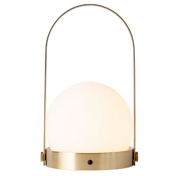 Arredo natalizio, Lampada da tavolo Carrie LED, ottone spazzolato, Oro