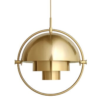 GUBI Multi-Lite pendant, small, brass - shiny brass