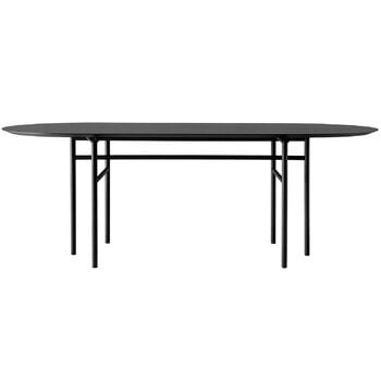 Audo Copenhagen Snaregarde ovalt bord, 210 x 95 cm, svart ek