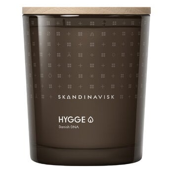 Candele profumate, Candela profumata con coperchio, HYGGE, 2 stoppini, ed. speciale, Marrone