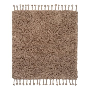 ferm LIVING Amass long pile rug, 140 x 140 cm, white pepper