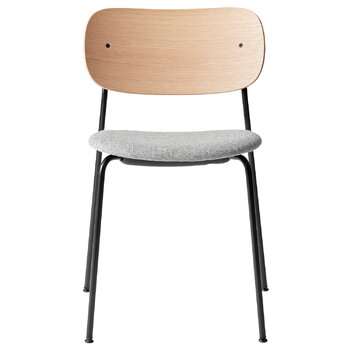Audo Copenhagen Chaise Co Chair, chêne/tissu gris