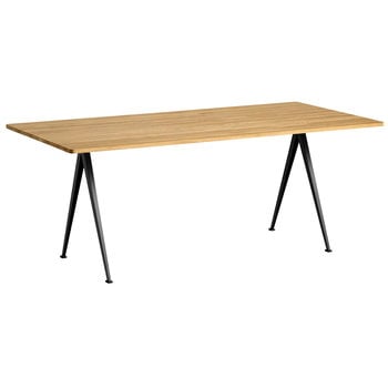 HAY Pyramid table 02, black - lacquered oak