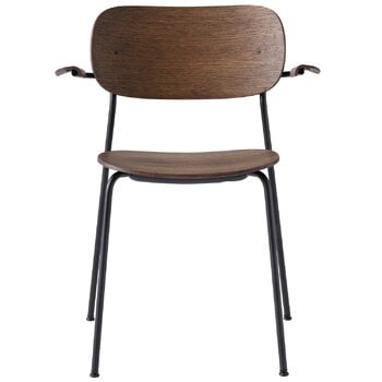MENU Co Chair with armrests, dark stained oak
