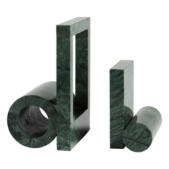 Woud Booknd bookend, 2 pcs, green marble