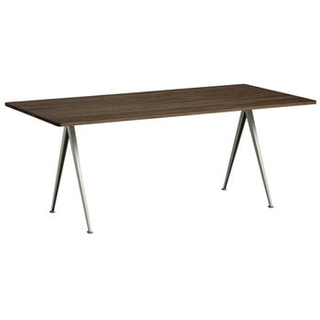 Dining tables, Pyramid table 02, 190 x 85 cm, beige - smoked oak, Brown