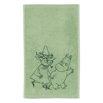 Hand towels, Moomin hand towel, 30 x 50 cm, Friends forever, Green