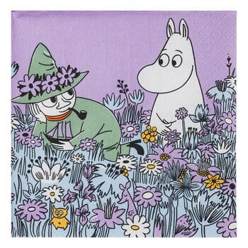 Napkins, Moomin paper napkin, 33 cm, Friends forever, Gray