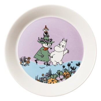 Plates, Moomin plate, Friends forever, Light blue