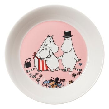 Plates, Moomin saucer, Family time, White