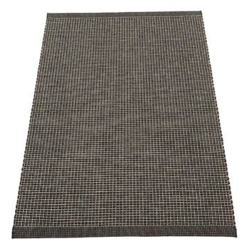 Plastic rugs, Emm rug, 70 x 120 cm, black - linen metallic, Black