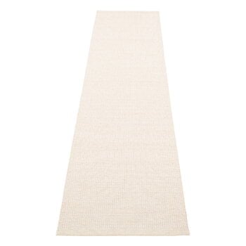 Plastic rugs, Emm rug, 70 x 300 cm,  vanilla - white metallic, White