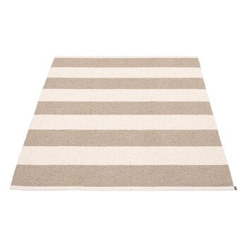 Plastic rugs, Bob rug 140 x 180 cm, mud - vanilla, White