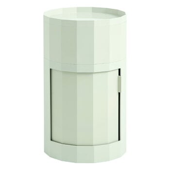 HAY Facet cabinet incl. feet and castors, low, misty blue