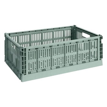 HAY Colour Crate, M, recycled plastic, dark green | Finnish Design