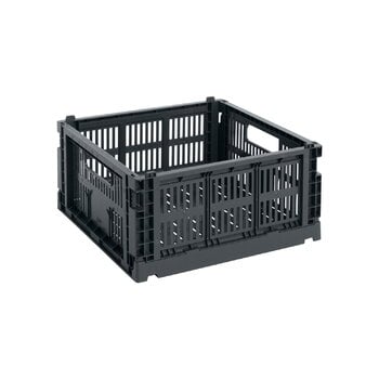 HAY Colour Crate, S, recycled plastic, charcoal | Finnish Design Shop