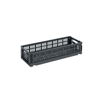 HAY Colour Crate, S, recycled plastic, charcoal | Finnish Design Shop