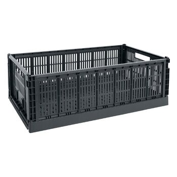 HAY Colour Crate, M, recycled plastic, charcoal | Finnish Design Shop