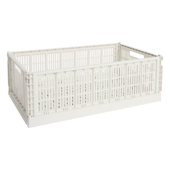 HAY Colour Crate kori, XL, kierrätysmuovi, off-white, tuotekuva