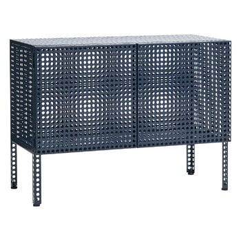 HAY Perforated floor cabinet, medium, steel blue | Finnish Design Shop